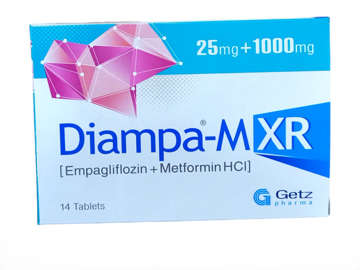 Picture of Diampa M XR 25/1000mg Tab 14x1s