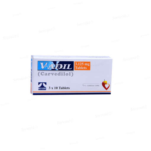 Picture of Vadil 3.125mg Tab 10x3s