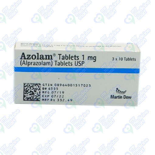 Picture of Azolam 1mg Tab 10x3s