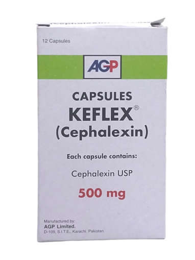 Picture of Keflex 500mg Cap 1x12s